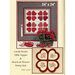 Image shows a 24x24-inch heart-themed table topper with a smaller heart and flower design mat below.