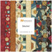 A collage of fabrics with stitching motifs included in the Stitchin' FQ Set.
