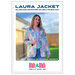 The front of the Laura Jacket pattern, featuring the finished jacket displayed by a model.