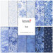 collage of winter fabrics including leaves, branches, and snowflakes with timeless treasures tag in the center