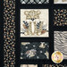 A patchwork quilt featuring a cute leopard and other animal patterns