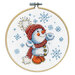  6" Round Counted Cross Stitch Picture Kit - Snowman