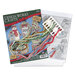 Cross stitch kit featuring a colorful cover, threads, and pattern for making ornaments.