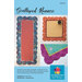 Pattern cover for scalloped runners, featuring colorful fabric designs and a sample layout.