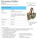 Supply list for an Excursion Duffel sewing pattern, detailing fabric and tool requirements.