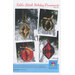 Holiday craft pattern featuring four colorful folded ornaments hanging on a tree.