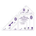 Three triangular template pieces labeled Set T for cutting various shapes, featuring geometric designs and instructions.