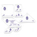 Set of seven clear acrylic quilting templates featuring various shapes and sizes, labeled with measurements.