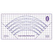 Large scallop marking ruler with curved measurement lines and grid background for precise marking.