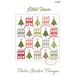 Quilt pattern titled Little Town by Chelsi Stratton, featuring colorful houses and Christmas trees.