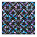 The completed Same Sky quilt, colored in black, purple, and cyan fabrics from the Luminous collection by Timeless Treasures, isolated on a white background.