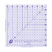 A square quilting ruler with measurement lines and a diagonal marking, labeled My Favorite 8½ Squaring Up Ruler.