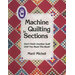 The front of the Machine Quilting In Sections book featuring a cover of a quilt made using quilting in sections techniques..