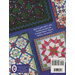 Image of quilt patterns on a blue background, showcasing colorful designs and a text description of 16 quilts.