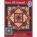 Cover featuring a colorful star-patterned quilt design titled Stars All Around on a red background.