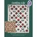 Cover image featuring the Carolina Lily quilt pattern with a queen size quilt and a smaller design inset.