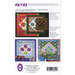 The back of the pattern showing finished examples of the quilts in different sizes with project specifications.