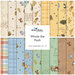 A collection of 18 fat quarters featuring various Winnie the Pooh-themed patterns and colors.