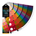 Color value tool featuring 24 color cards with instructions for designers and artists, arranged in a fan.