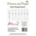 Back of Primrose and Proper quilt pattern featuring project requirements