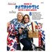 The front of the Make It Patriotic With 3-Yard Quilts pattern book, showing the two designers posed with a bicycle and holding rolled up quilts.