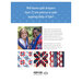 The back of the book showing other designs featured inside with info on the Quilt of Valor foundation and the book.