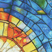 Close up on the corona behind the church steeple, demonstrating color and print scale.
