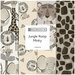 A collage of jungle-themed fabric in the Jungle Romp Minky collection in neutral colors.