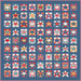 An example of what the tree paper templates can help create! A pieced star quilt in blue, red, yellow, and white.