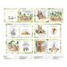 A fabric book panel featuring pages from Winnie the Pooh to be cut out and sewn together.