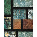 A close up shot of the stained glass fabric piecing, demonstrating fabric, piecing, sashing, and stitching details.