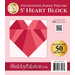 Foundation Paper Piecing 5" Heart Block - 50 Sheets - 5"