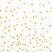 8" x 8" swatch of off white fabric with tonal dots and gold metallic dots