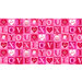 Hearts and love-filled sayings in vibrant red, pink and white as part of the Forever Love collection.