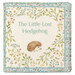 A top down shot of the completed soft storybook, showing "The Little Lost Hedgehog," isolated on a white background. 