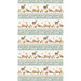 Border stripe fabric featuring various woodland animals and floral designs.