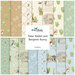 Digital collage of fabrics included in the Peter Rabbit and Benjamin Bunny collection featuring a storybook woodland adventure.
