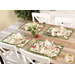A shot of a table with four table settings using the placemats and coordinating cutlery, napkins and decor.