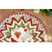 A top down view of the topper staged next to coordinating strawberry decor.