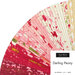 Collage of fabrics in the Darling Peony Jelly Roll featuring florals and hearts.