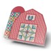 An isolated image of the barn keepsake box for the Hen House Quilt, isolated on a white background.