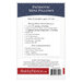 The back of the pattern displaying materials and instructions for making patriotic mini pillows.