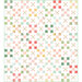 Colorful quilt pattern featuring a grid of small squares in pastel floral designs..