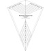 The Lemoyne Star Ruler acrylic template with black markings, isolated on a white background.