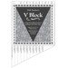 The V Block Trimmer acrylic template with its packaging label.