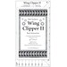 The Wing Clipper II acrylic template with its packaging label.
