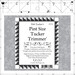 The Pint Size Tucker Trimmer acrylic template with its packaging label.