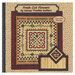 The front of the pattern featuring a digital version of the finished quilt on a fabric background.