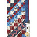 A shot of the right side of the quilt, demonstrating fabric, piecing, border, and binding details. 