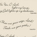 scan of a beige fabric panel with words on it
